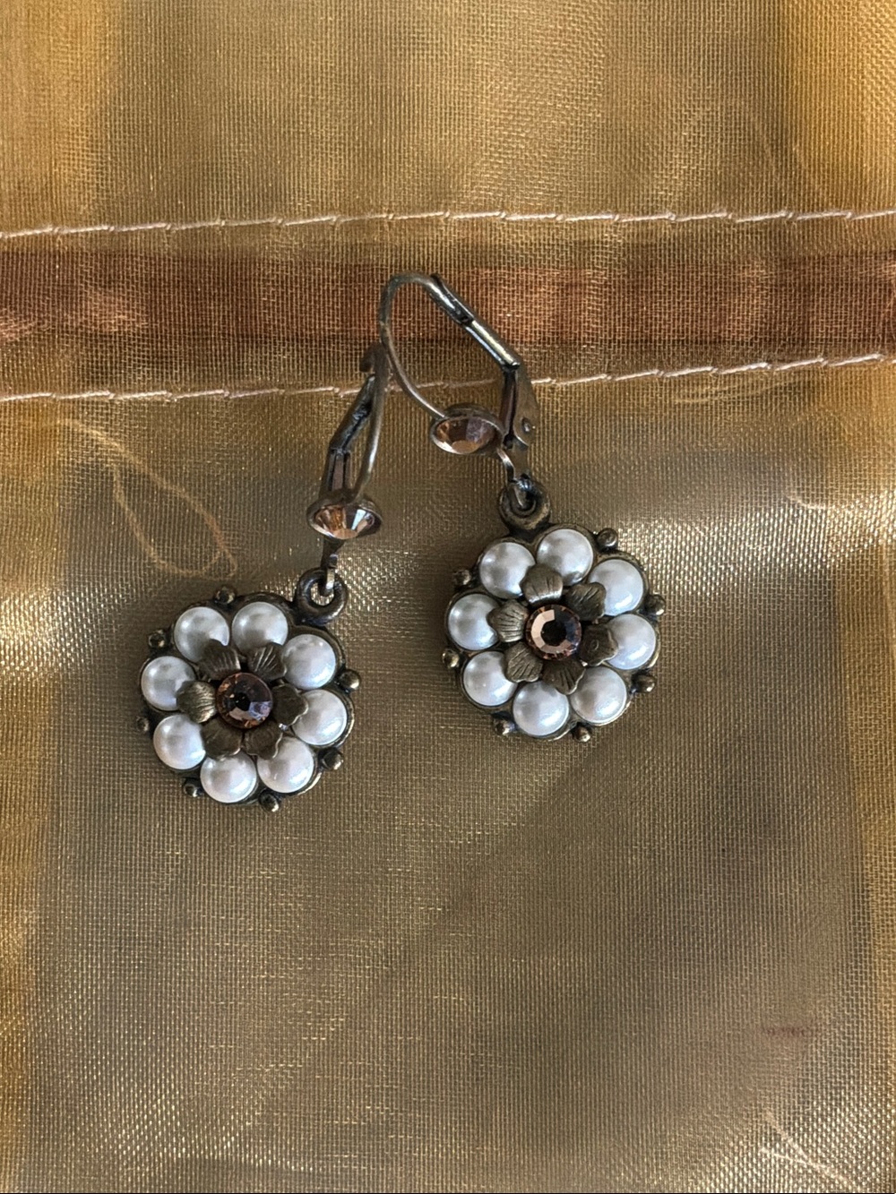 Michal Negrin Drop Flower earrings